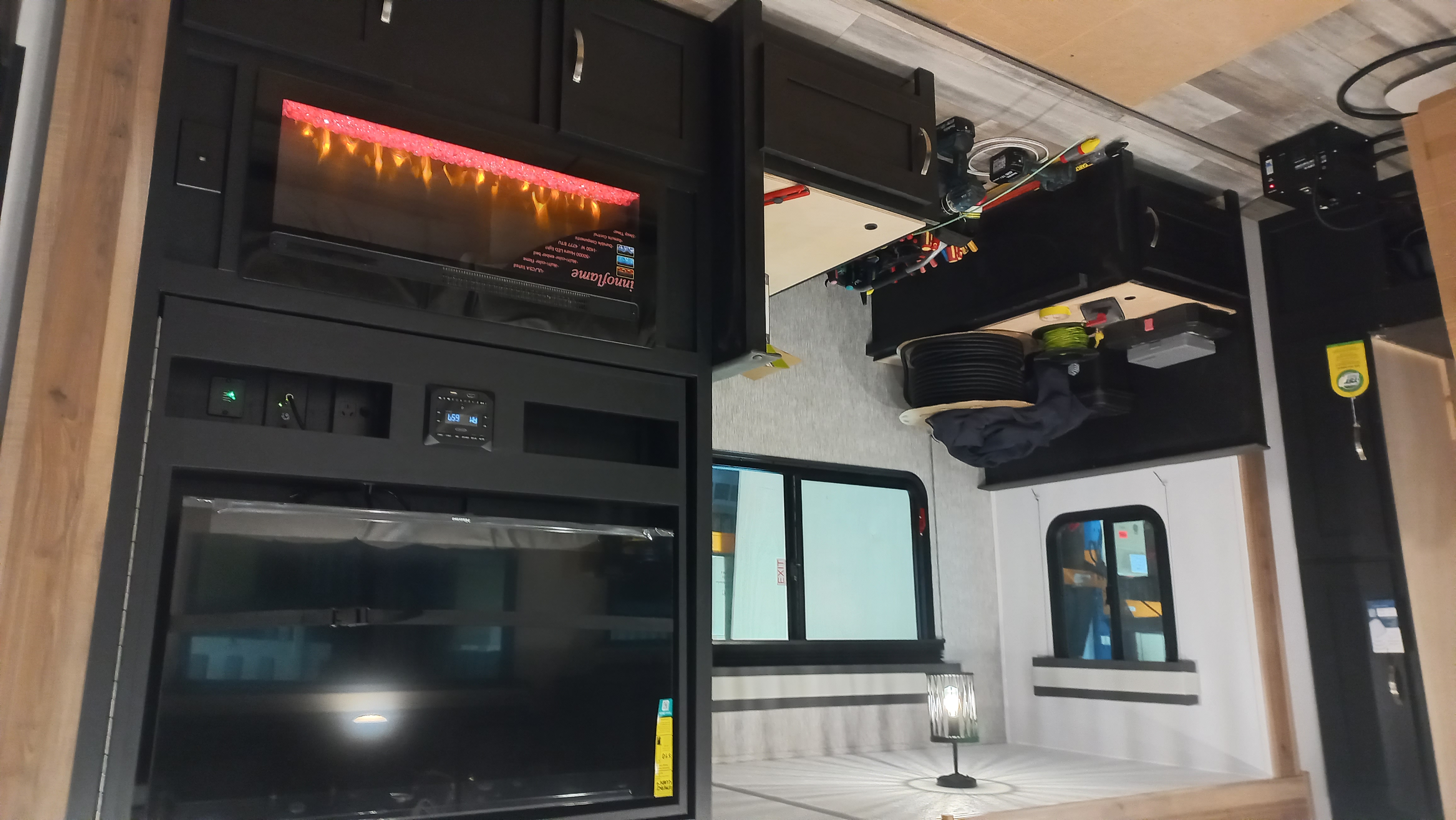 Solar panels installed on the roof of a campervan