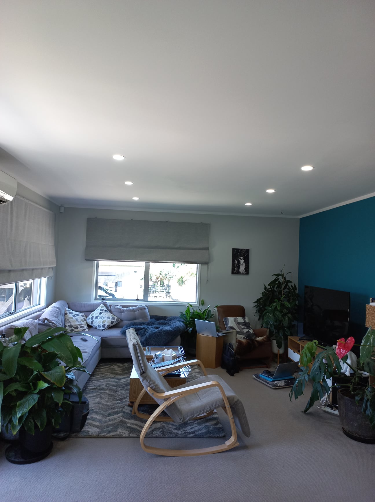 Modern kitchen with stylish LED lighting